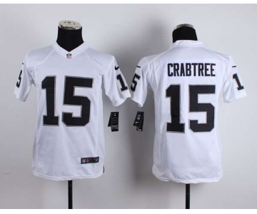 nike youth nfl jerseys oakland raiders 15 crabtree white[nike][crabtree]