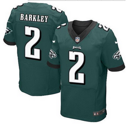 NEW Philadelphia Eagles #2 Matt Barkley Midnight Green Team Color Mens Stitched NFL Elite jersey