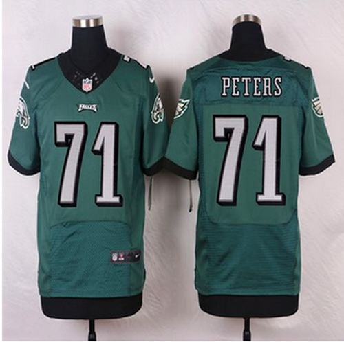 NEW Philadelphia Eagles #71 Jason Peters Midnight Green Team Color Mens Stitched NFL Elite jersey