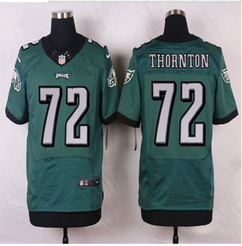 NEW Philadelphia Eagles #72 Cedric Thornton Midnight Green Team Color Mens Stitched NFL New Elite Je