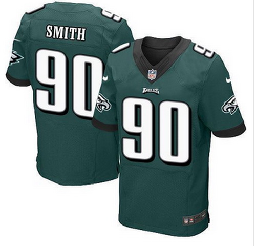 NEW Philadelphia Eagles #90 Marcus Smith Midnight Green Team Color Mens Stitched NFL Elite Jersey