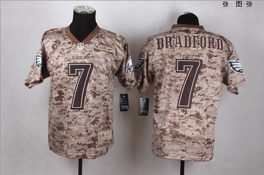 NEW Philadelphia Eagles #7 Sam Bradford Camo Men NFL New Elite Jersey