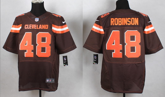 Cleveland Browns#48 Robinson Brown elite jersey