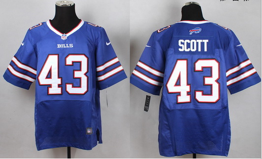 New Buffalo Bills #43Scott Royal Blue Team Color Men Stitched NFL New Elite jersey