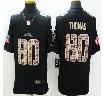 New Jacksonville Jaguars #80 Julius Thomas Black Men Stitched NFL Limited Salute to Service jersey