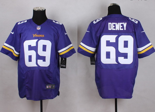 New Minnesota Vikings #69 Dewey Purple Team Color Men Stitched NFL Elite jersey