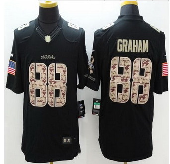 New Seattle Seahawks #88 Jimmy Graham Black Men Stitched NFL Limited Salute to Service jersey