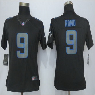 Women New New Dallas cowboys #9 Tony Romo Impact Limited Black Jerseys