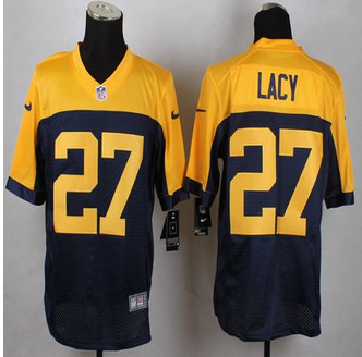 New Green Bay Packers #27 Eddie Lacy Navy Blue Alternate Mens Stitched NFL New Elite Jersey