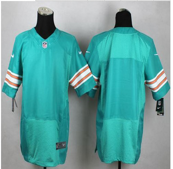 New Miami Dolphins Blank Aqua Green Alternate Mens Stitched NFL Elite Jersey