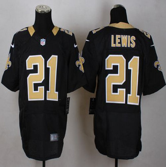 Nike New Orleans Saints #21 Keenan Lewis Black Team Color Mens Stitched NFL Elite Jersey