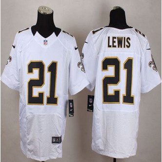 Nike New Orleans Saints #21 Keenan Lewis White Mens Stitched NFL Elite Jersey