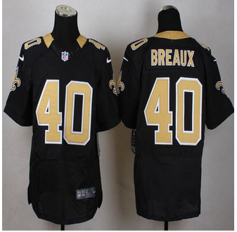 Nike New Orleans Saints #40 Delvin Breaux Black Team Color Mens Stitched NFL Elite Jersey