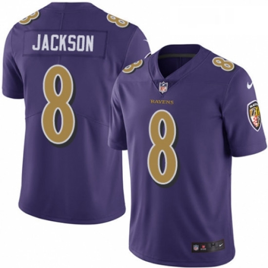 Youth Nike Baltimore Ravens 8 Lamar Jackson Limited Purple Rush 