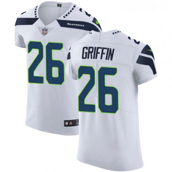 Mens Nike Seattle Seahawks 26 Shaquill Griffin White Vapor Untou