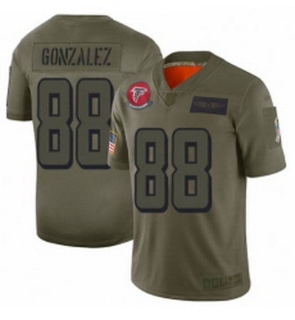 Men Atlanta Falcons 88 Tony Gonzalez Limited Camo 2019 Salute to Service Football Jersey