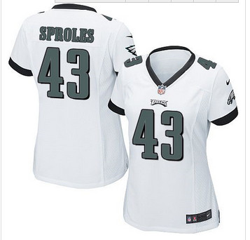 Women NEW Eagles #43 Darren Sproles White Stitched NFL New Elite Jersey