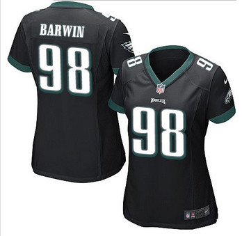 Women NEW Eagles #98 Connor Barwin Black Alternate Stitched NFL New Elite Jersey