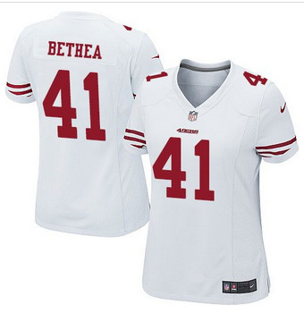 Women NEW San Francisco 49ers #41 Antoine Bethea White Stitched 