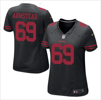 Women NEW San Francisco 49ers #69 Arik Armstead Black Alternate Stitched NFL Elite Jersey