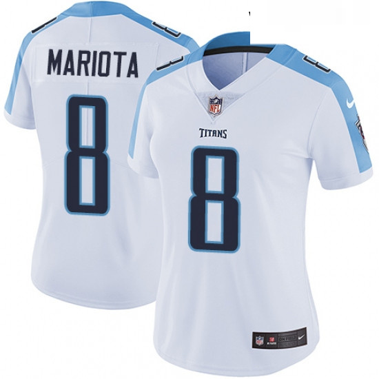 Womens Nike Tennessee Titans 8 Marcus Mariota White Vapor Untouc