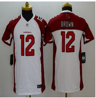 Youth New Cardinals #12 John Brown White Stitched NFL Limited Jersey