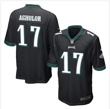 Youth NEW Eagles #17 Nelson Agholor Black Alternate Stitched NFL Elite Jersey