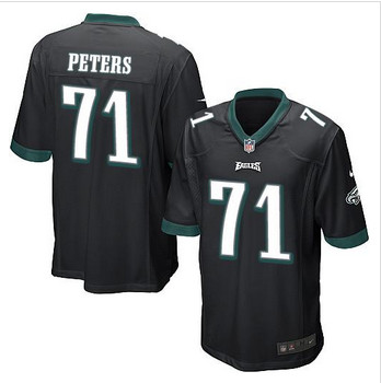 Youth NEW Eagles #71 Jason Peters Black Alternate Stitched NFL N