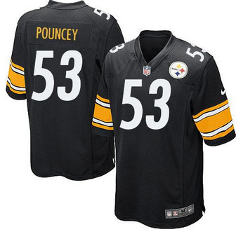 Youth NEW Pittsburgh Steelers #53 Maurkice Pouncey Black Team Color Stitched NFL Elite Jersey