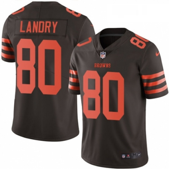 Youth Nike Cleveland Browns 80 Jarvis Landry Limited Brown Rush 
