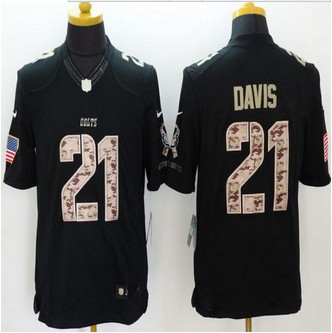 New Indianapolis Colts #21 Vontae Davis Black Men''s Stitched NFL Limited Salute to Service Jersey