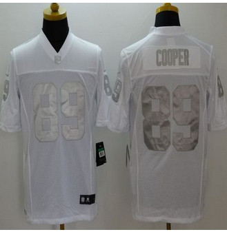 New Oakland Raiders #89 Amari Cooper White Men's Stitched NFL Limited Platinum Jersey