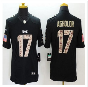 New Philadelphia Eagles #17 Nelson Agholor Black Men's Stitched NFL Limited Salute to Service Jersey