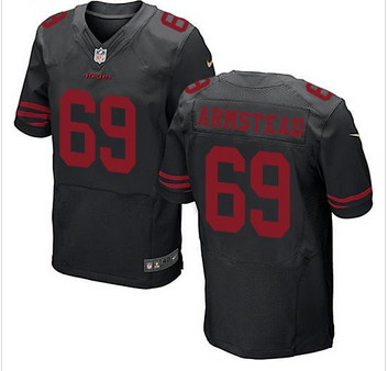 NEW San Francisco 49ers #69 Arik Armstead Black Alternate mens Stitched NFL Elite Jersey