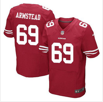 NEW San Francisco 49ers #69 Arik Armstead Red Team Color mens St