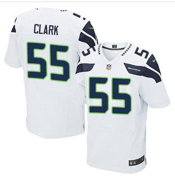 NEW Seattle Seahawks #55 Frank Clark White mens Stitched NFL Elite Jersey