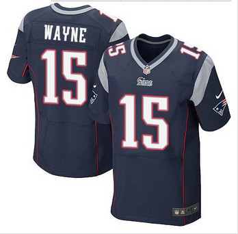 New New England Patriots #15 Reggie Wayne Navy Blue Team Color NFL Elite Jersey