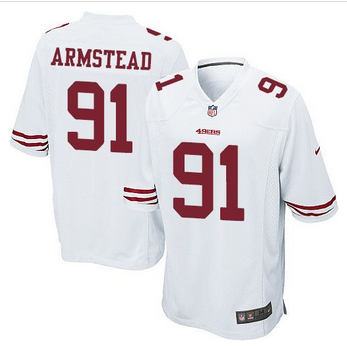 Youth NEW 49ers #91 Arik Armstead White Stitched NFL Elite Jerse