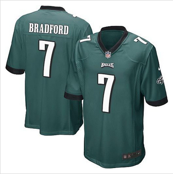 Youth NEW Eagles #7 Sam Bradford Midnight Green Team Color Stitched NFL New Elite Jersey