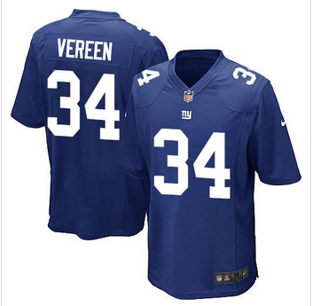 Youth New Giants #34 Shane Vereen Royal Blue Team Color Stitched NFL Elite Jersey