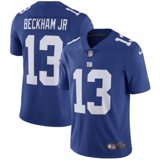 Mens Nike New York Giants 13 Odell Beckham Jr Royal Blue Team Co
