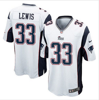 Youth New Patriots #33 Dion Lewis White Stitched NFL Elite Jerse
