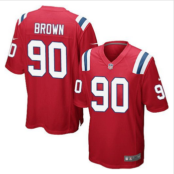 Youth New Patriots #90 Malcom Brown Red Alternate Stitched NFL E