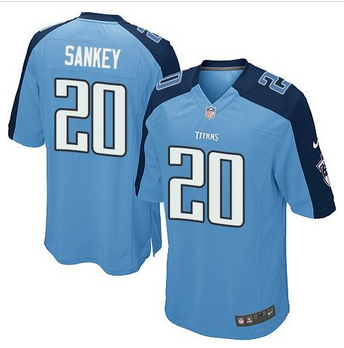 Youth NEW Titans #20 Bishop Sankey Light Blue Team Color Stitched NFL Elite Jersey