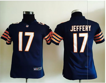 Youth Nike Bears #17 Alshon Jeffery Navy Blue Team Color Stitched NFL Elite Jersey