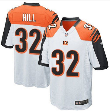Youth Nike Bengals #32 Jeremy Hill White Stitched NFL Elite Jers