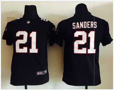 Youth Nike Falcons #21 Deion Sanders Black Alternate Stitched NFL Elite Jersey