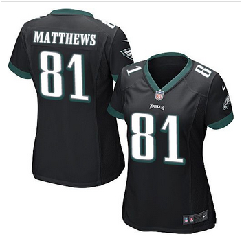 Women NEW Eagles #81 Jordan Matthews Black Alternate Stitched NFL New Elite Jersey