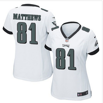 Women NEW Eagles #81 Jordan Matthews White Stitched NFL New Elit