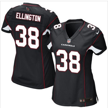 Women Nike Cardinals #38 Andre Ellington Black Alternate Stitched NFL Elite Jersey